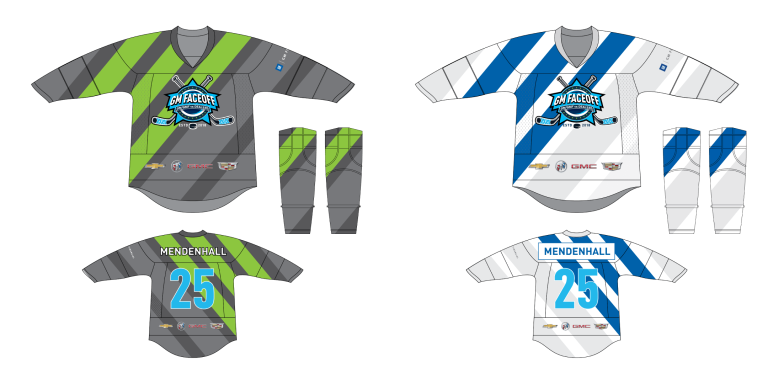 GM Faceoff Dealer Hockey Game Jersey Design
